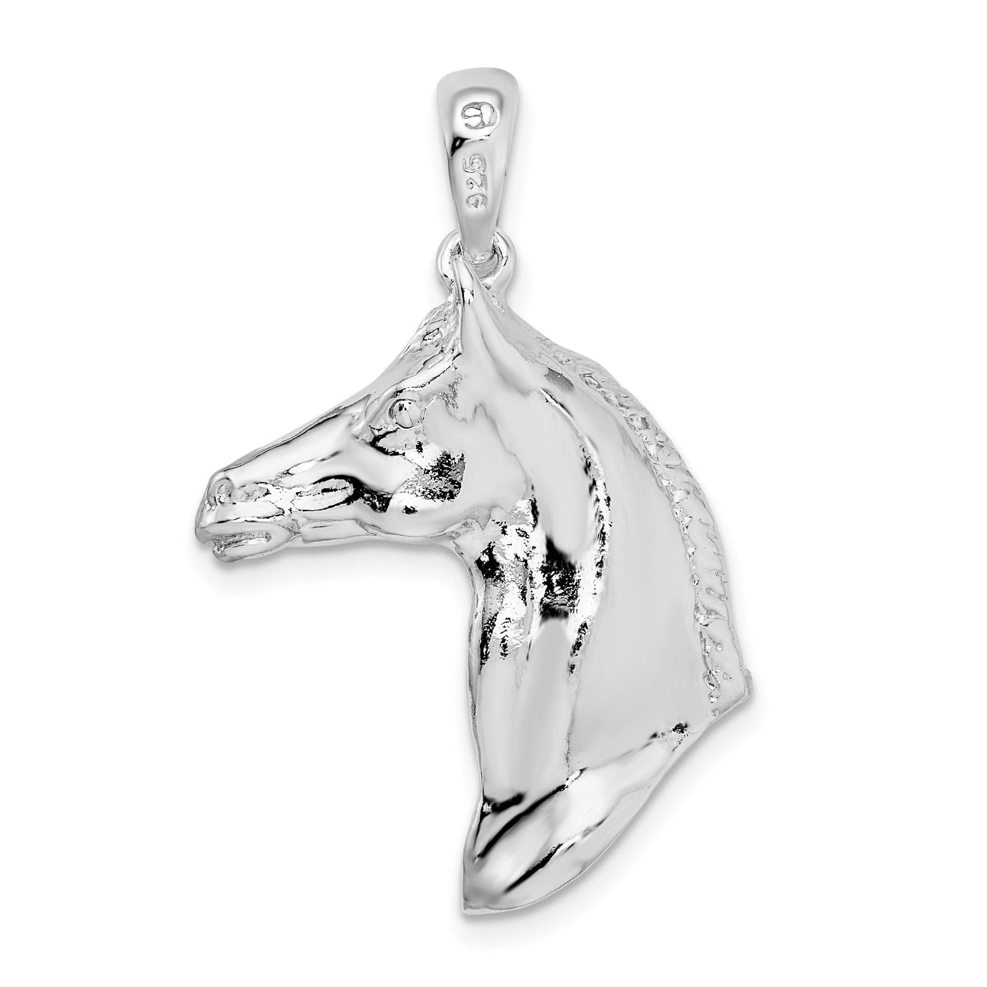 Sterling Silver Horse Head Pendant Necklace for Men and Women, Western Style Equestrian Jewelry Symbolizing Strength Freedom and Loyalty