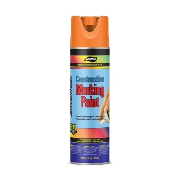 Aervoe 15 Oz Aerosol Orange Upside Down Construction Marking Paint