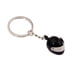 thumbnail image 2 of Llavero de metal con forma de casco, colgante, llavero para teléfono y coche, decoración (negro), 2 of 3