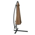 thumbnail image 4 of 10' ft Outdoor Patio Umbrella Offset Cantilever Umbrella Manual Crank With Cross Base Include, Beige, 4 of 7