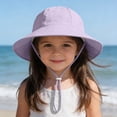 thumbnail image 2 of ZToonmas Kids Wide Brim Sun Hat Adjustable Chin Strap Bucket Hat Breathable Toddler Outdoor Beach Cap for 1-8 Years, 2 of 8