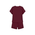 thumbnail image 4 of MYAOYI Womens 2 Piece Outfits Short Sleeve Tops and Shorts Set with Pockets Casual Summer Lounge Sets, 4 of 8