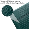 thumbnail image 3 of Bolso de la caja del estilo de la solapa del cuero sintético del grano del cocodrilo, caja de la manga del soporte del ordenador portátil de 13 pulgadas, funda protectora del ordenador portátil, 3 of 5