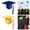 Green, variant on Joernso Unisex Bachelor Cap 2023 Tassel Pendant Decoration Solid Color Classic Style Flat Top Graduation Hat Master Doctor Scholar Hat Party Accessory