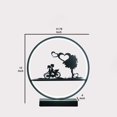 thumbnail image 5 of Benzara BM240333 Lampe de Table Ronde 61.75 Po avec Accent LED, Noir, 5 of 5