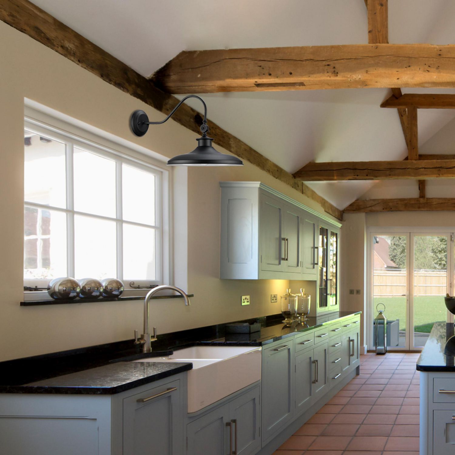 Aedan 1-Light Swivel Wall Sconce, Black Finish