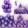 thumbnail image 2 of Globos Morados Cromados para Fiesta 50 piezas Globo Metálico de Látex de 12 Pulgadas para VUMSUM VUMSUM, 2 of 2