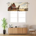thumbnail image 2 of Western Horse Curtain Valance for Kitchen Rustic Farmhouse Animal Barn House Vintage Country Rod Pocket Valances for Bedroom Living Room Dining Room 54 by 18 in, 1 Panel, 2 of 6
