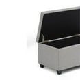 thumbnail image 4 of Natural Greige Tufted Storage Ottoman in Dove Gray, 4 of 5