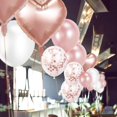 thumbnail image 4 of Juego de globos de oro rosa, juego de 48 globos de confeti, cintas y globos de aluminio para cumpleaños, bodas, baby showers, decoraciones de festivales, eventos comerciales (oro rosa), 4 of 5