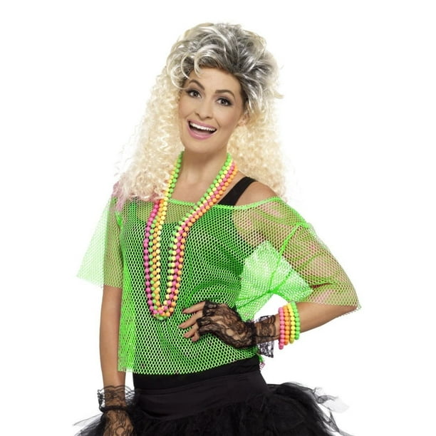 42.5" Neon Green 1980's Style Women Adult Top