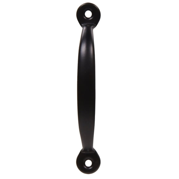Herraje esencial para jaladera de puerta de 12 cm, acero, acabado negro