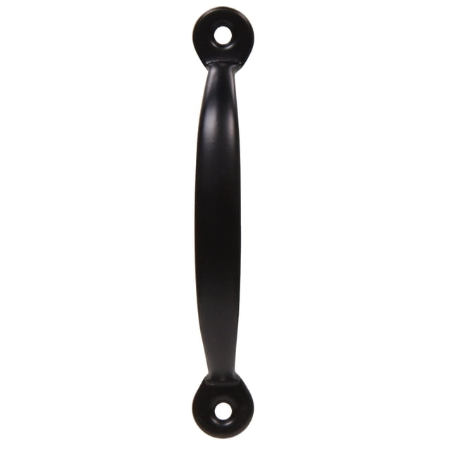 Herraje esencial para jaladera de puerta de 12 cm, acero, acabado negro