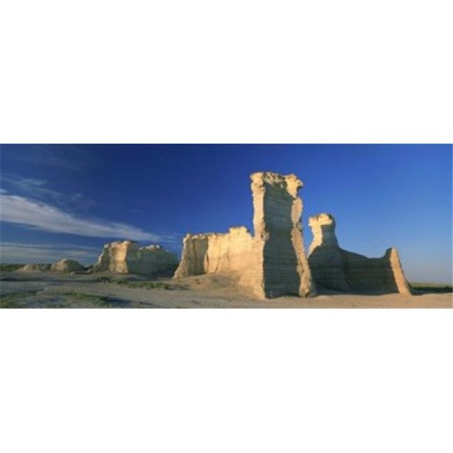 Panoramic Images PPI94178L formations Rocheuses sur un Paysage Monument Roches Gove Comté Kansas USA Affiche Imprimée par Panoramic Images - 36 x 12