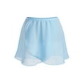 thumbnail image 1 of iiniim Girls Ballet Dance Chiffon Skirt Wrap Over Scarf Skirt Tutu Short Dress 2-14 Light Blue 10-14, 1 of 7
