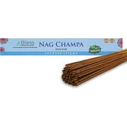 Bless-Nag-Champa-Incense-Sticks 100%-Natural-Handmade-Hand-Dipped-Incense-Sticks Organic-Chemicals-Free for-Purification-Relaxation-Positivity-Yoga-Meditation The-Best-Woods-Scent (25 Sticks (40GM))
