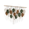 thumbnail image 2 of Borlas de hojas colgantes de pared de macramé, artesanía bohemia de cuerda de algodón, borla de decoración del hogar, decoración de arte de pared de macramé para sala de estar, 10 hojas, 2 of 8