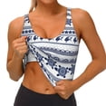 thumbnail image 4 of Naloa Sea Underwater Turtles Sports Bras for Women, High Support Bra with Removable Pads, Comfortable - XX-Large, 4 of 9