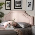 thumbnail image 4 of Baxton Studio Tête de Lit Complète en Velours et Bois Rose Clair, 4 of 6