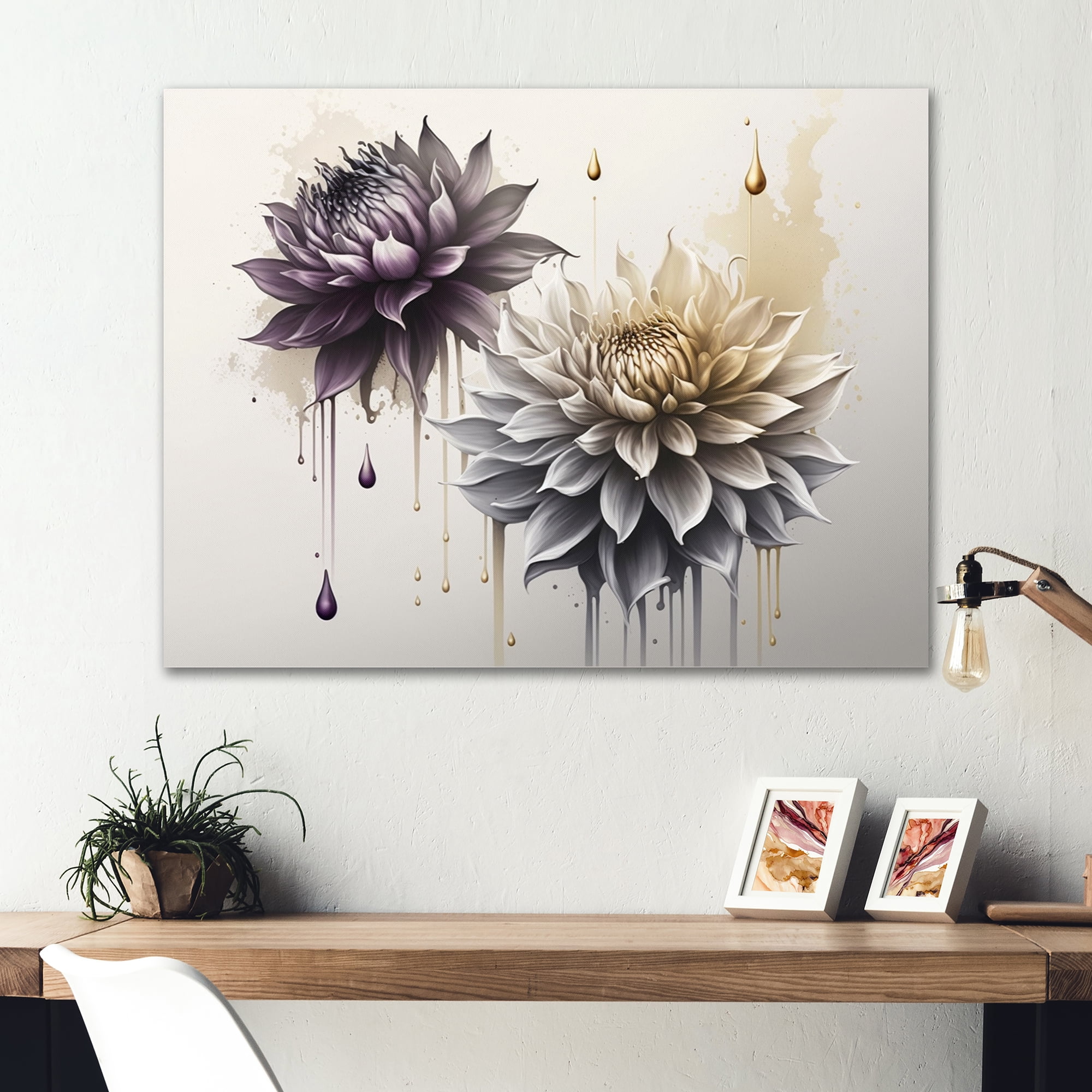 Designart Dahlia Flower III Canvas Wall Art