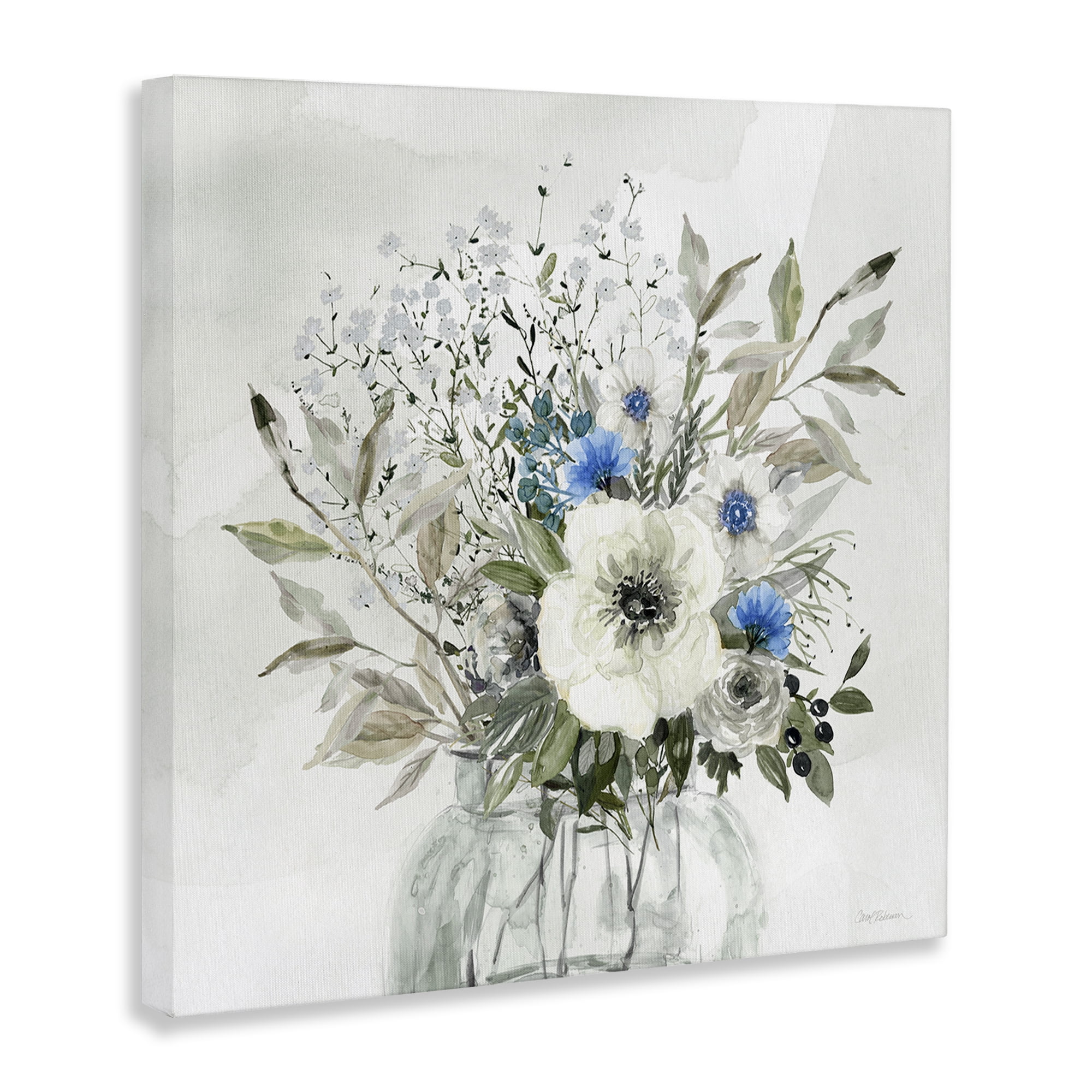 Stupell Industries Bouquet of Country Florals Plants & Flowers Painting Wrapped Canvas Art Print Wall Art, 30 x 30