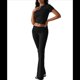 thumbnail image 1 of Pantalón de Traje de Corta Ajustado de Color Liso Negro Talla S, 1 of 10