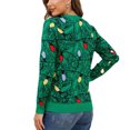 thumbnail image 4 of DailyTrove Women's Christmas Tree Print Sweater, Long Sleeve, Winter Holiday & Gathering Wear, Warm Cotton Blend, Plus Size Friendly, 4 of 6