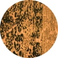thumbnail image 1 of Ahgly Company Indoor Round Abstract Orange Modern Area Rugs, 6' Round, 1 of 4