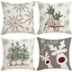 thumbnail image 2 of Funda de almohada de navidad con dibujos animados, cubierta de cojín con diseño de alce, copo de nieve, árbol de navidad, decoración de feliz navidad para el hogar, sofá, 2023, 2 of 4