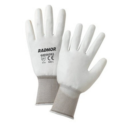 

Radnor Small 15 Gauge White Polyurethane Palm Coated Work Gloves With White Nylon Liner And Knit Wrist (72 Pairs)