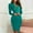 Green, variant on Njoeus Women's V Neck Lepal Collar Work Pencil Dress Long Sleeve Office Bodycon Dresses Cocktail Party Midi Dresses