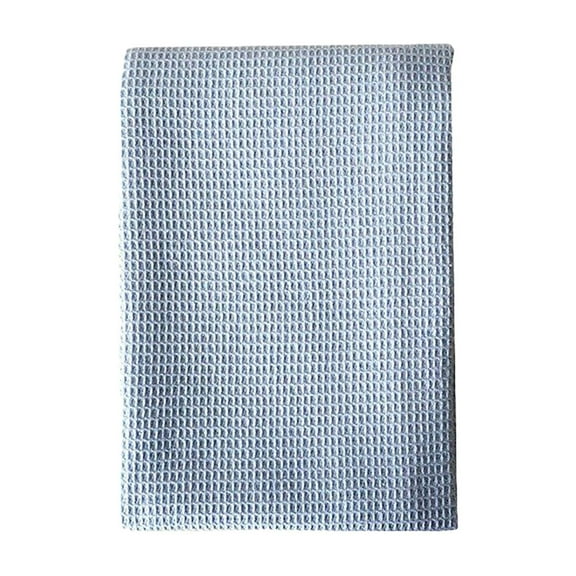 HWHCGZ 1 Pack Waffle Weave Kitchen Towels for Cleaning Drying, Washcloths Soft & Absorbent Cloth Rags, Bar Towel, Dish Cloth 17.7x25.6 inches Light Blue