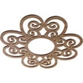 thumbnail image 2 of 18"OD x 6 1/8"ID x 3/8"T Cohen Wood Fretwork Pierced Ceiling Medallion, Walnut, 2 of 3