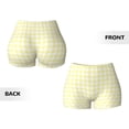 thumbnail image 5 of Lsque Lemon Yellow Checkboard Pattern High Waisted Biker Shorts for Women-Tummy Control Fitness Athletic Workout Running Yoga Gym Shorts,Moisture-Wicking-X-Large, 5 of 9