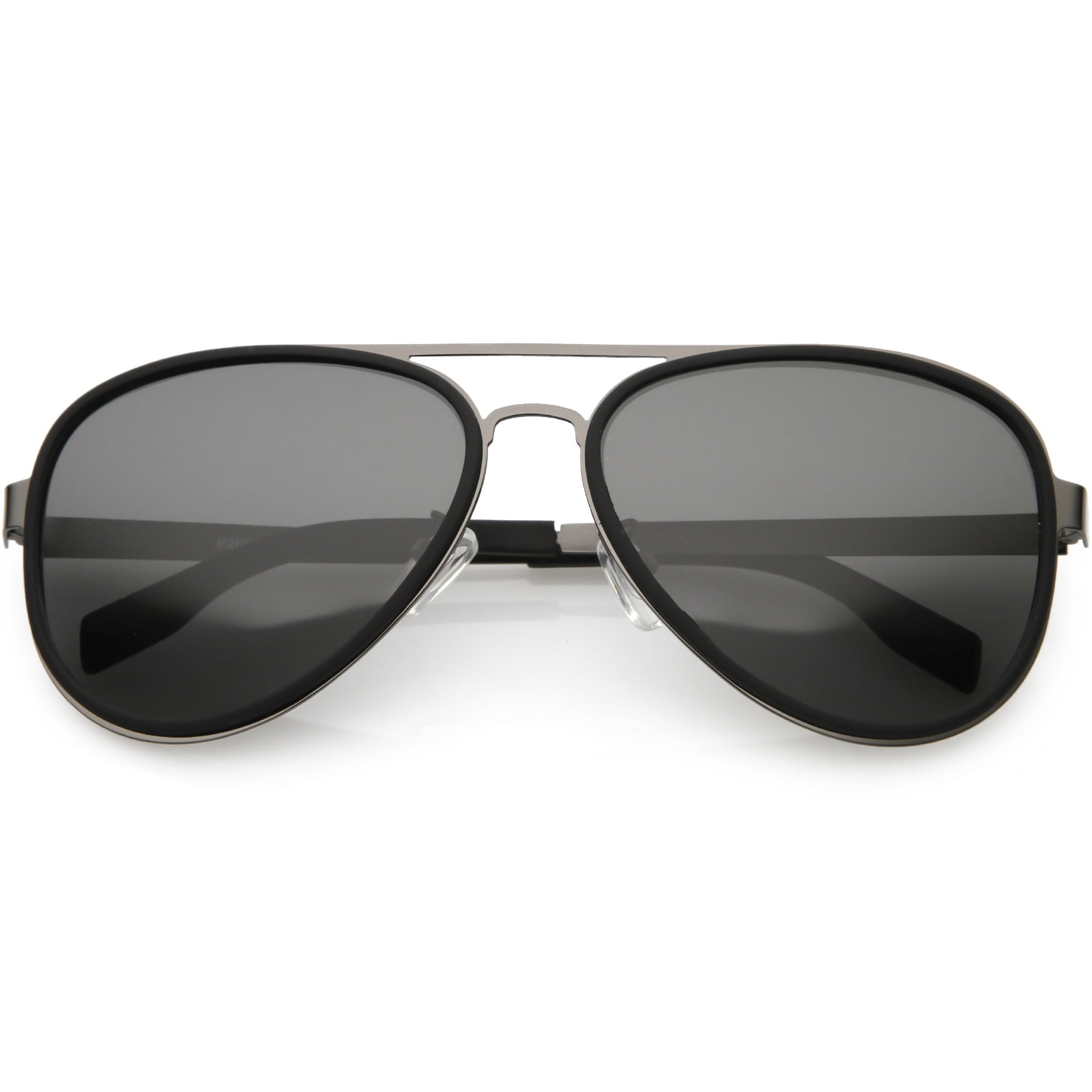 Women's Metal Arms Aviator Sunglasses Polarized Lens 57mm (Black