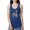 thumbnail image 2 of Wild Bobby, Cute Colorful Elephant Squirrel Mosaic, Animal Lover, Women Racerback Tank Top, Royal, Medium, 2 of 4