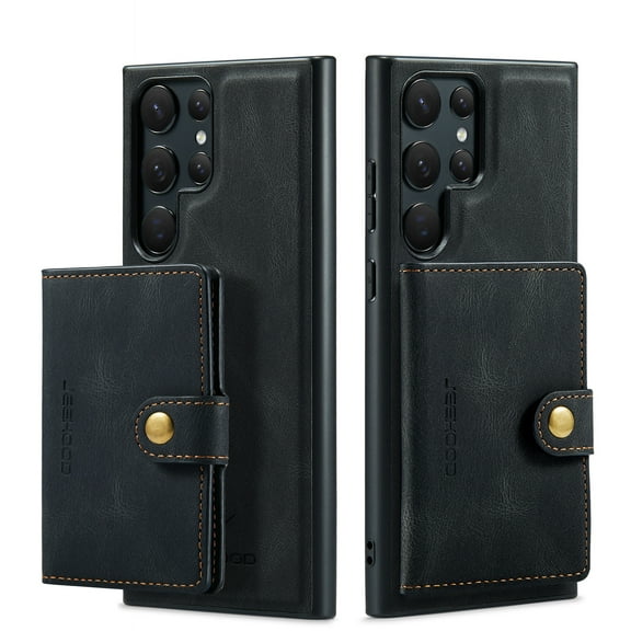 Magnetic 2 in 1 Detachable leather phone case for Samsung S25 ultra S24 plus S23 fe S22 S21 card Solt cover