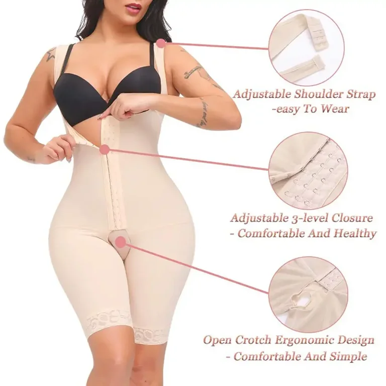 Mesh Long-breasted Lace Body Shaper Shapewear Compression Slimming