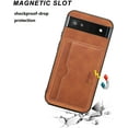 thumbnail image 3 of for Google Pixel 6A 2022 Case, Slim PU Leather Wallet Case Credit Card Slot Holder Lightweight Protective Case with Kickstand for Google Pixel 6A 2022 (Brown), 3 of 11