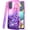 Pink/Purple, variant on Starshop Case for Moto G Stylus 2022, +Glass Screen Protector, Liquid Glitter Quicksand Bling Diamond Teal/Purple