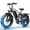 Black, variant on Electric Bike for Adults, 1200W Peak Motor, 48V 20.8Ah Removable Battery, Up to 80 Miles Range, 20"x4.0" Fat Tires, Full Suspension, 7-Speed E-Bike, White with Phonebag & Lock