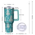 thumbnail image 2 of 40oz Reindeer Christmas Tumbler Stainless Steel Insulated Cup with Straw Lid Holiday Gifts, 2 of 4