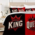 thumbnail image 3 of Home Bedclothes King and Queen Printed Comforter Cover Set Modern Bedding Suit for Couples Bedroom Decor, 3 of 6