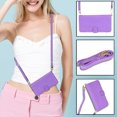 thumbnail image 3 of Magnetic Wallet Case Designed for Samsung Galaxy Z Fold 3 Case, PU Leather Zipper Folio Protective Case with Magnetic Closure & Card Holder & Crossbody Strap for Galaxy Z Fold 3,Purple, 3 of 8