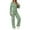 Green, variant on Valora Women Fashion Clothes Casual Two Piece Outfit Zip Up Tracksuit With Contrast Stripes And Wide Leg Jogger Pants For Travel Wear Womens Trousers Suit Seasonal Everyday Grey L