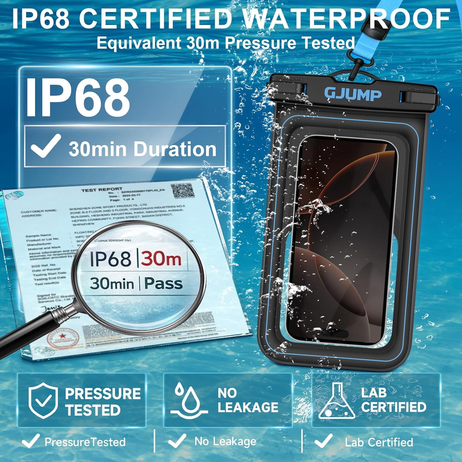 Waterproof Phone Pouch Floating 2 Pack, IP68 Dry Bag Compatible with iPhone 17 16 15 14 Pro Max, Underwater Phone Case for Snorkeling Beach Swimming Cruise Travel Essentials