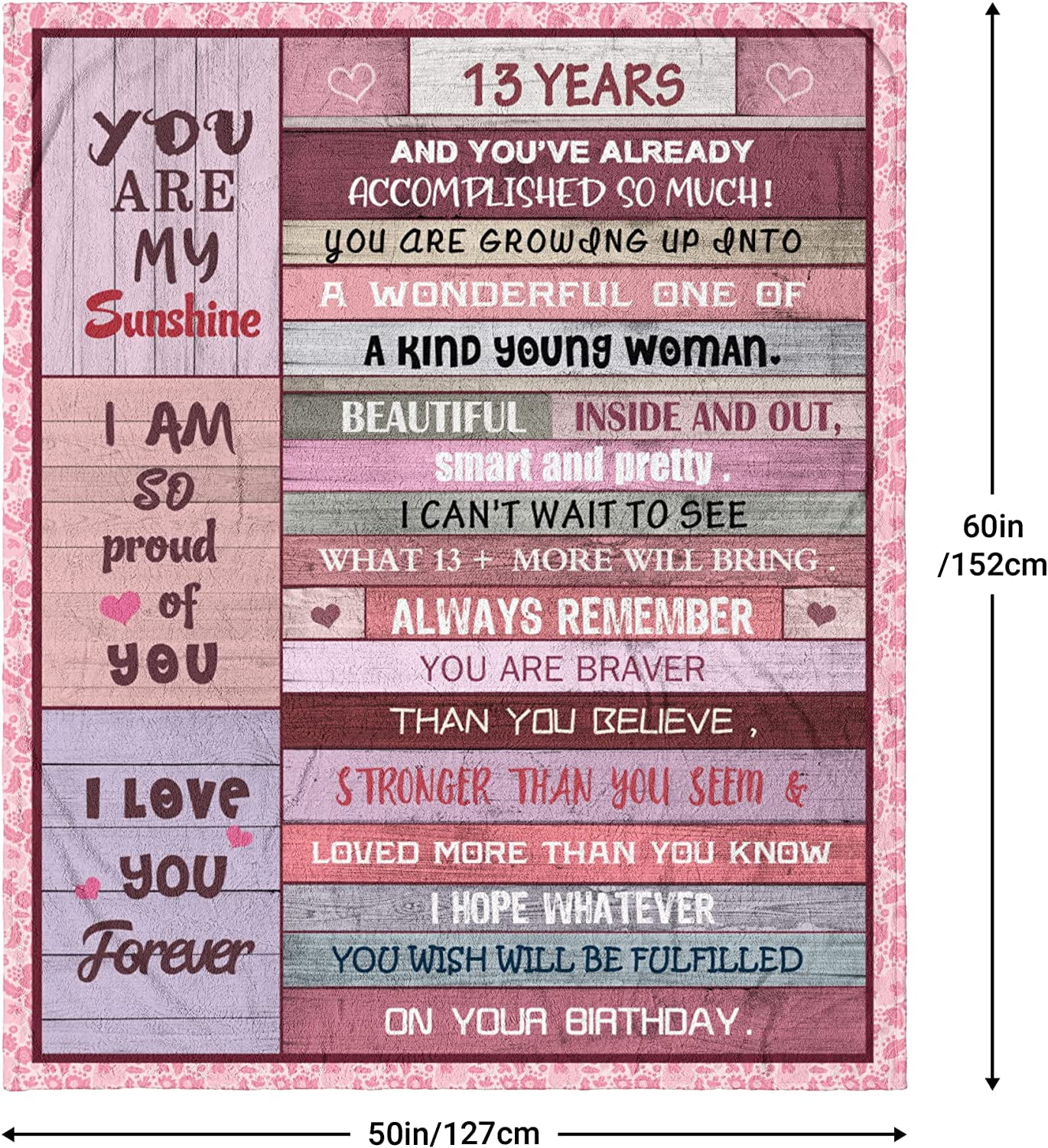 13 Year Old Girl Gift Ideas Blanket 60X50 - Gifts for 13 Year