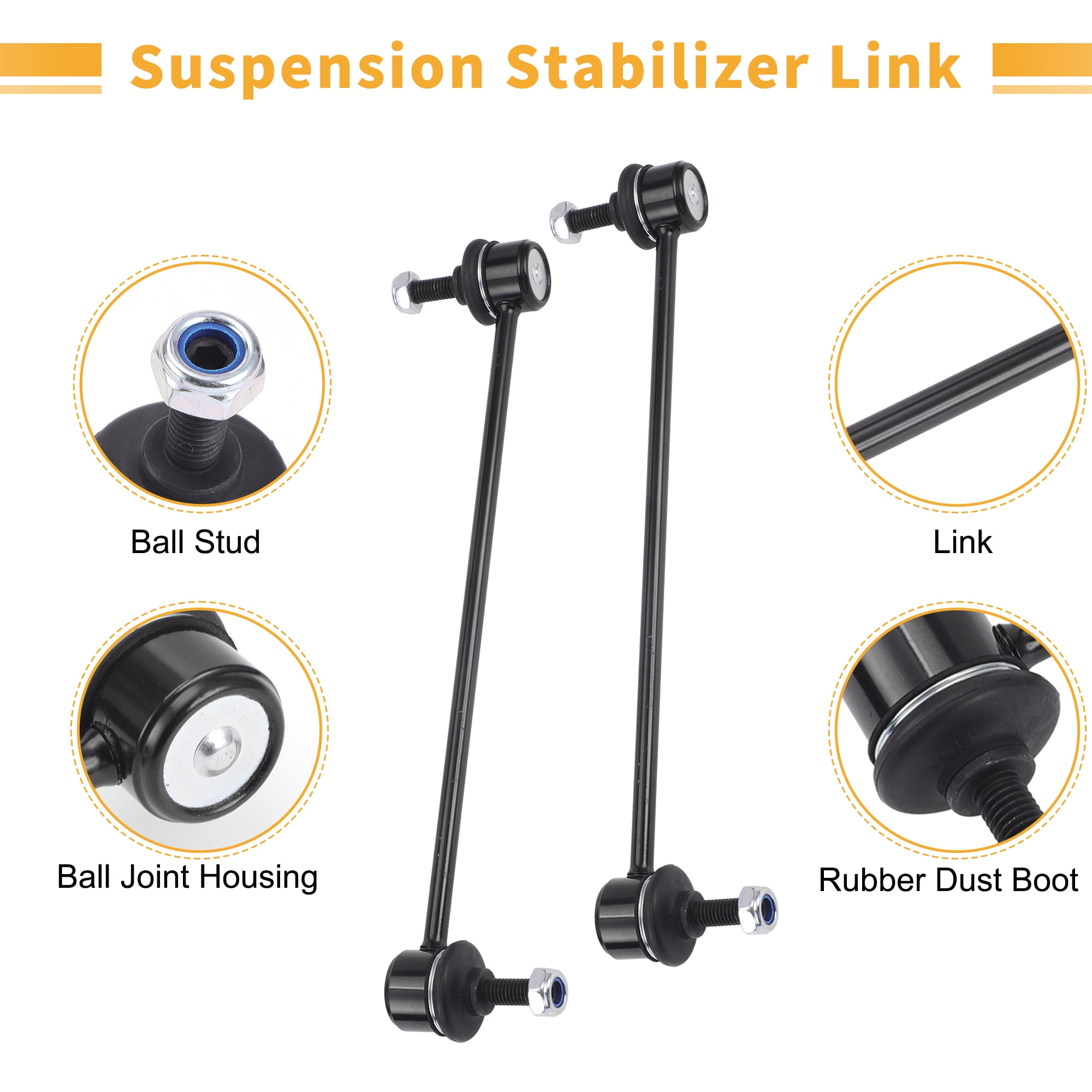 2pcs Front Sway Bar Links Stabilizer Link Kit for Mini Mini 2004-2015 No.31356759537/31356778831