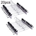 thumbnail image 1 of 10/20 Pcs Pinces Réglables Antidérapantes pour Cintres Pantalons Jupes Vêtements Rotatives, 1 of 9