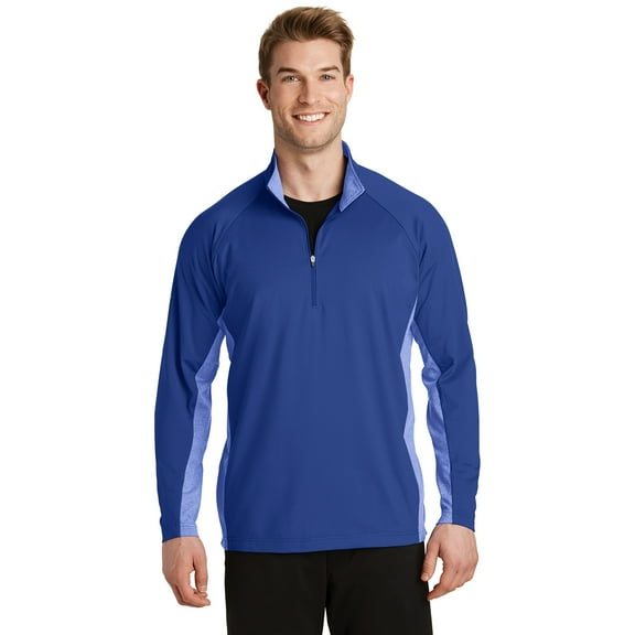 Sport-Tek Sport-Wick Stretch Contrast 1/2-Zip Pullover. ST854